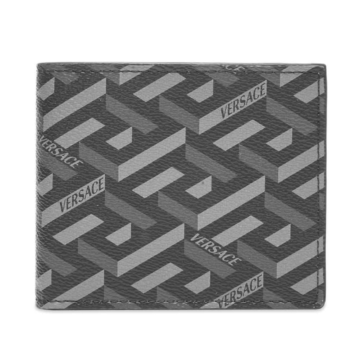 Photo: Versace Monogrammed Geometric Logo Billfold Wallet