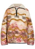 Isabel Marant étoile Marner Patterned Fleece Coat Multicoloured