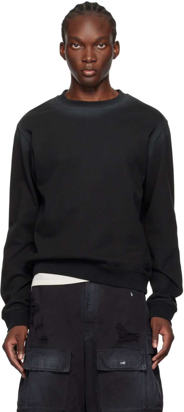 We11done Black Faded Sweatshirt