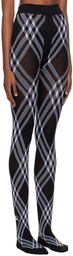 Burberry Black & White Check Tights