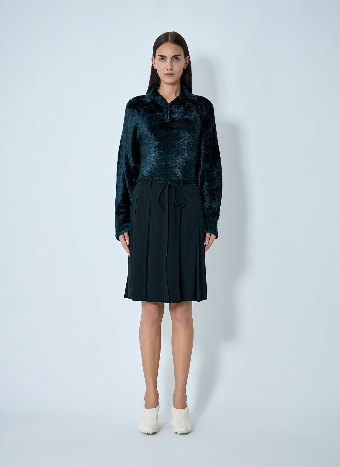 Lacoste Pleated Midi Skirt