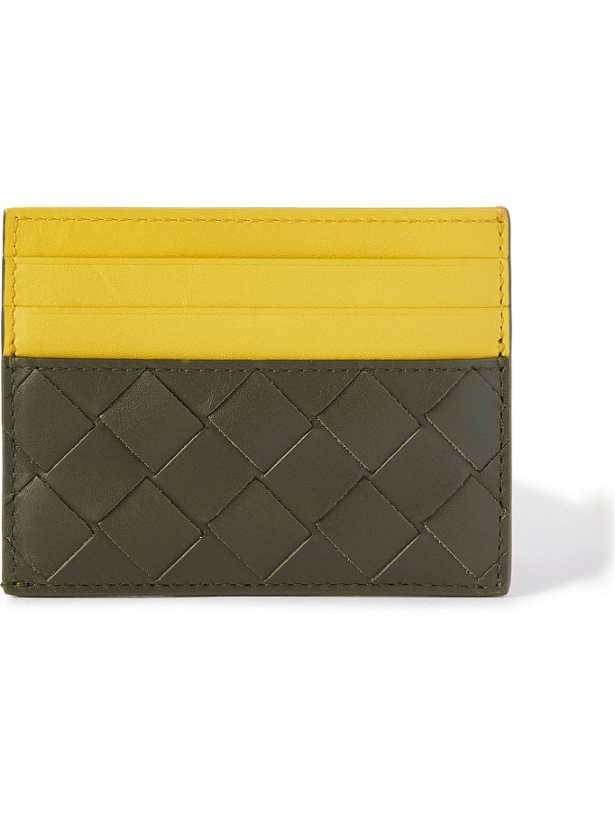 Photo: Bottega Veneta - Colour-Block Intrecciato Leather Cardholder