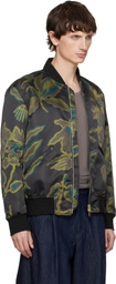 Paul Smith Brown Bohemia Print Bomber Jacket