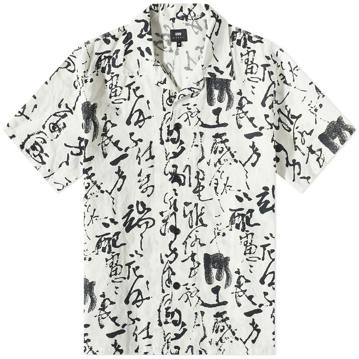 Photo: Edwin Men's Private Letter Vacation Shirt in Black/White