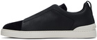 ZEGNA Navy Triple Stitch Sneakers