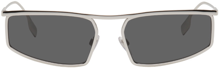 Photo: Burberry Silver Rectangular Sunglasses