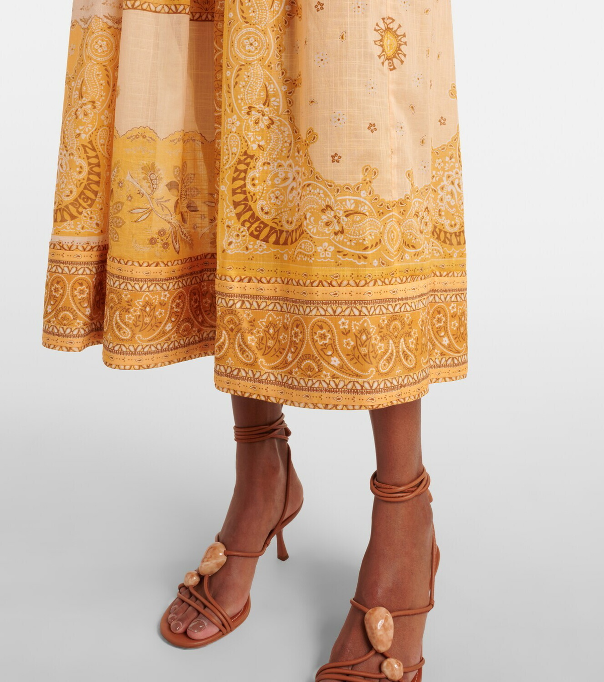 Zimmermann Lucky shirred cotton corset dress
