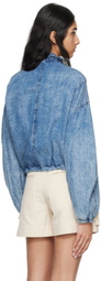 Isabel Marant Etoile Blue Plume Bomber Jacket