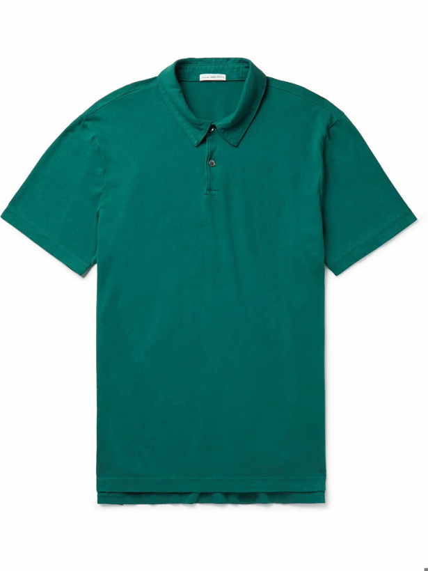 Photo: James Perse - Supima Cotton-Jersey Polo Shirt - Green