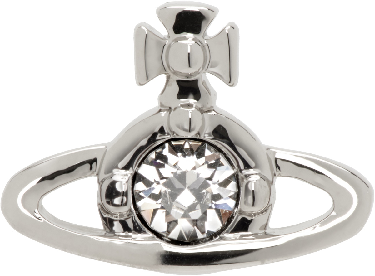 Vivienne Westwood Silver Nano Solitaire Single Stud Earring
