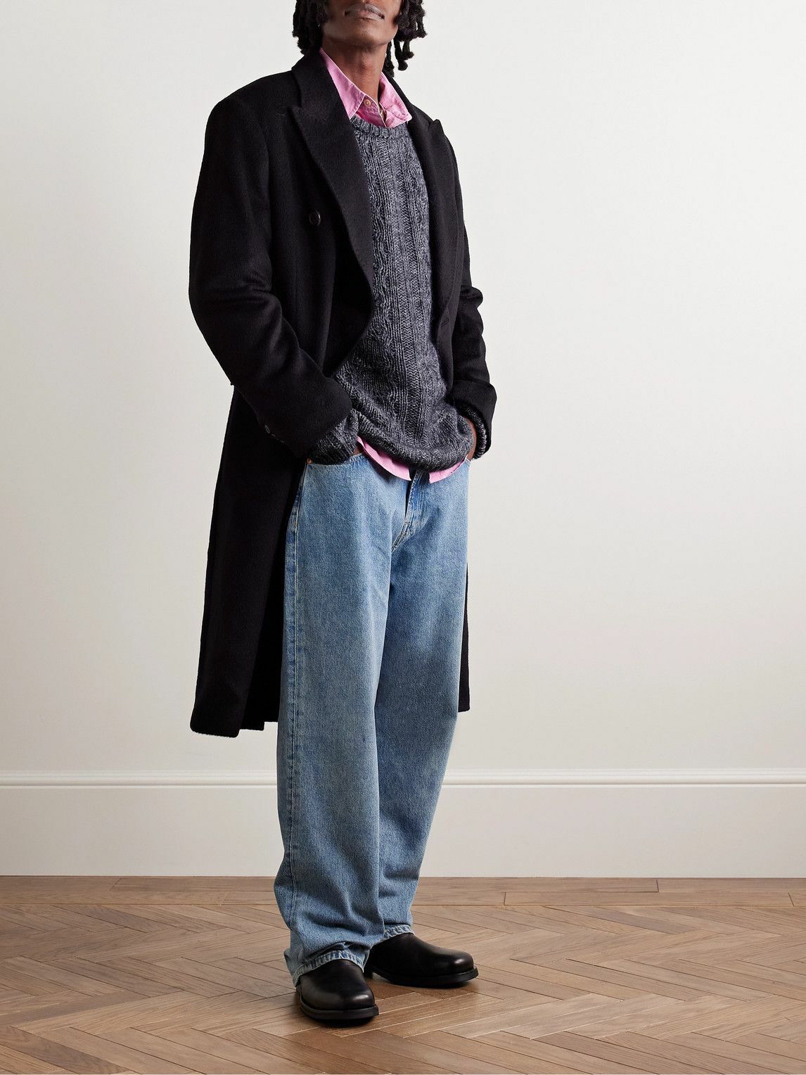 トップス Our Legacy Ice Grey Cable Vest 48 Our Legacy - Knitted Vest Cartoon Static Stripe