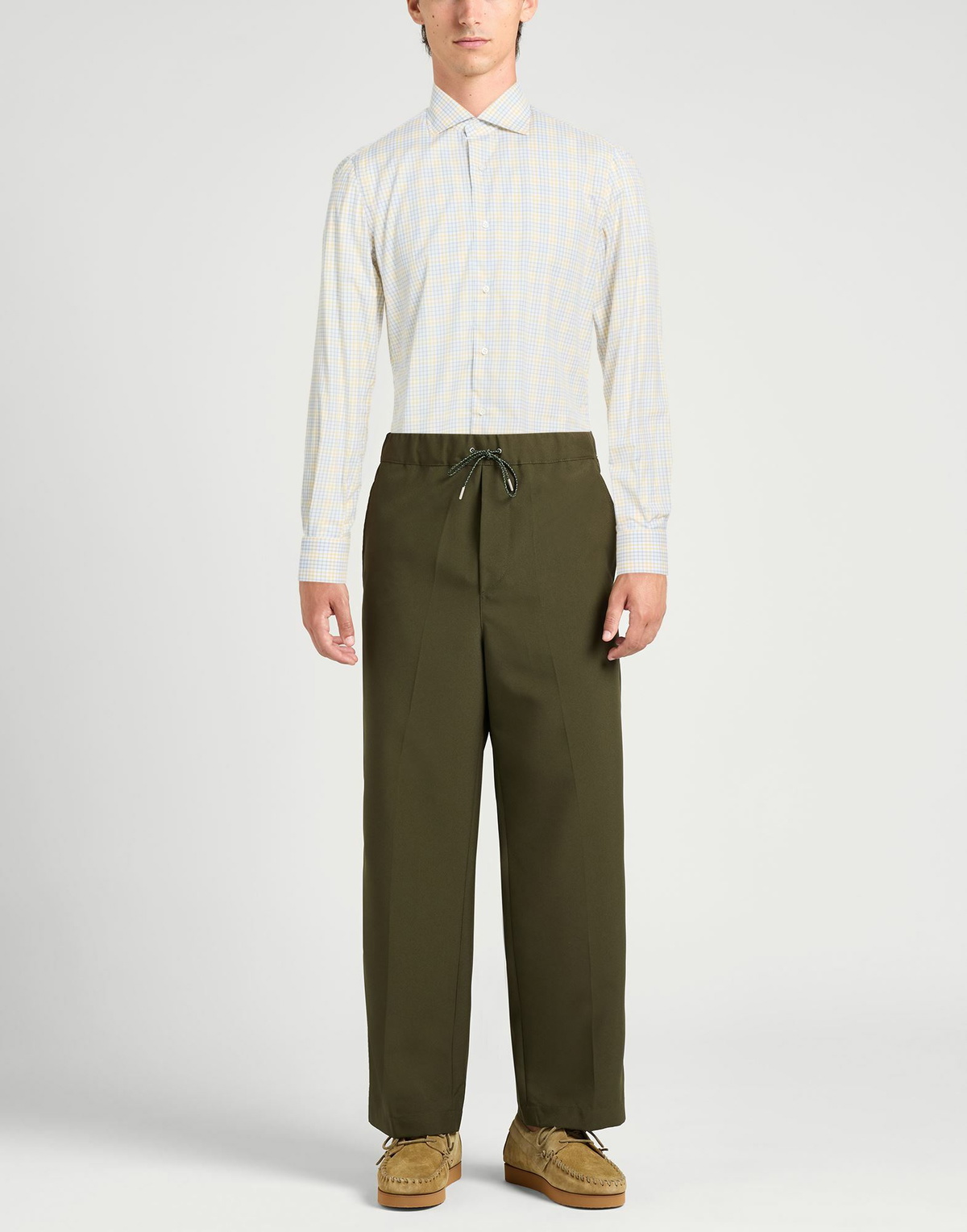 Isaia Mens Shirt in Yellow
