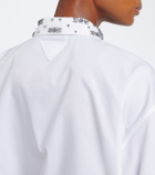 Prada Crystal-embellished poplin shirt