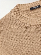 Balmain - Logo-Intarsia Merino Wool Sweater - Brown