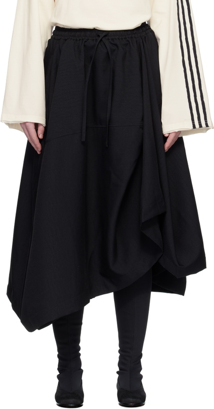 Photo: Y-3 Black Sport Uniform Midi Skirt