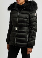 Moncler Cupidone Hooded Belted Shell Jacket Black