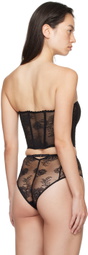 Fleur du Mal Black Bouquet Lace Corset Top