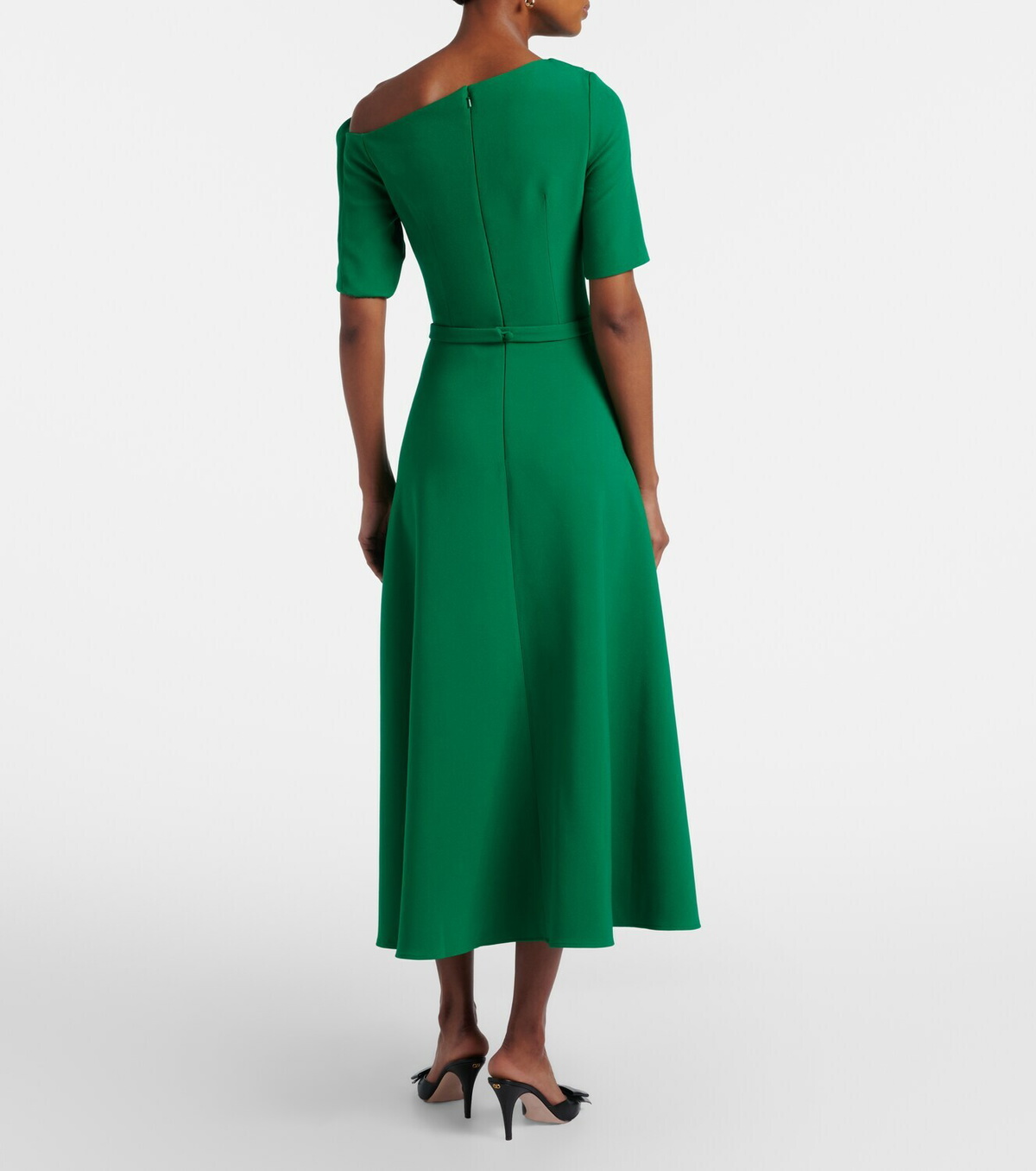 Safiyaa Stephanie draped crêpe cocktail dress