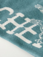 Cherry Los Angeles - Flying Cherry Skull Logo-Intarsia Wool and Cashmere--Blend Beanie