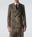 Dolce&Gabbana Leopard-print cotton-blend blazer