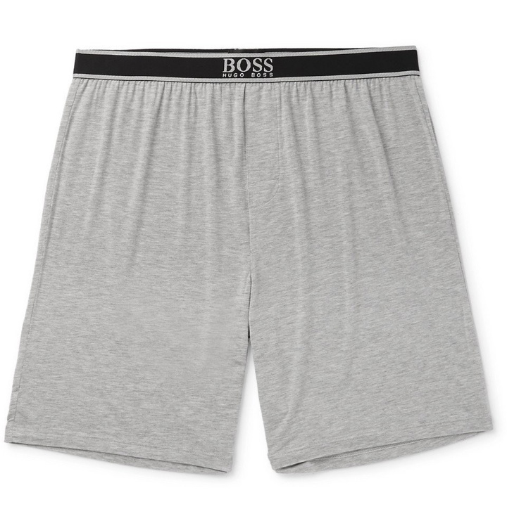 Photo: Hugo Boss - Stretch Modal-Blend Pyjama Shorts - Gray