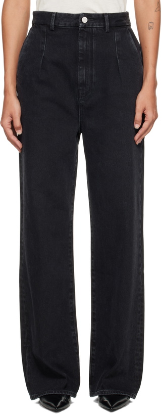 Photo: Loulou de Saison Black Attu LDS Pleated Jeans