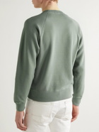 TOM FORD - Garment-Dyed Cotton-Jersey Sweatshirt - Green