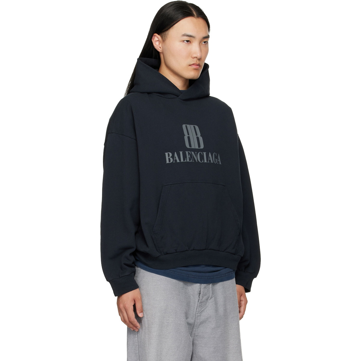 Balenciaga Black Logo Hoodie