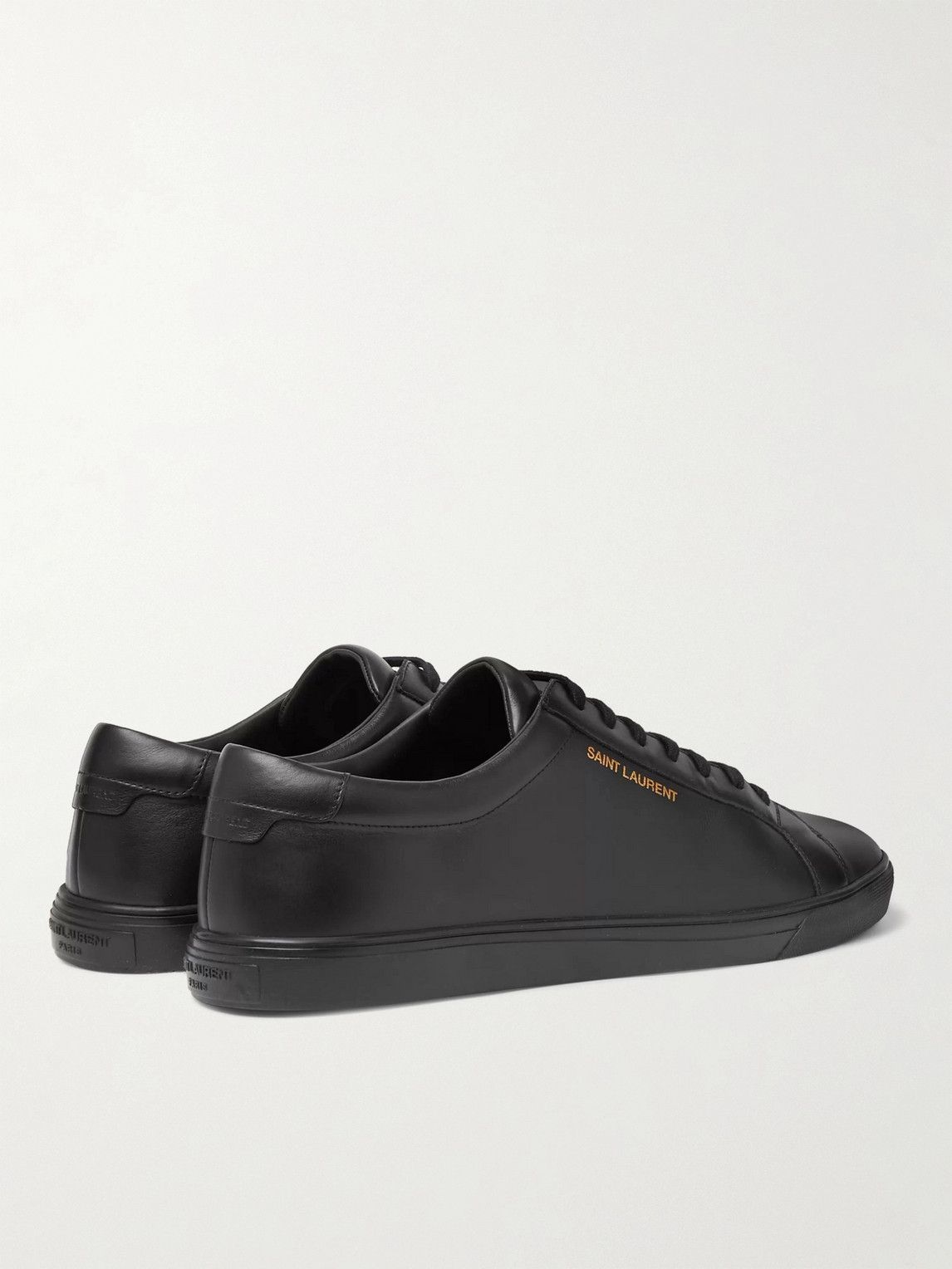 SAINT LAURENT - Andy Moon Leather Sneakers - Black Saint Laurent