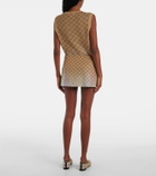 Gucci GG Canvas embellished cotton-blend miniskirt