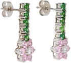 VEERT White Gold Flower Earrings