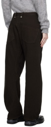 Omar Afridi Brown Twisted Jeans