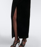 Khaite Lachlan cotton velvet pencil skirt
