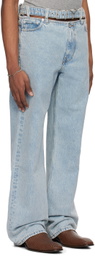 Y/Project Blue Y Belt Jeans