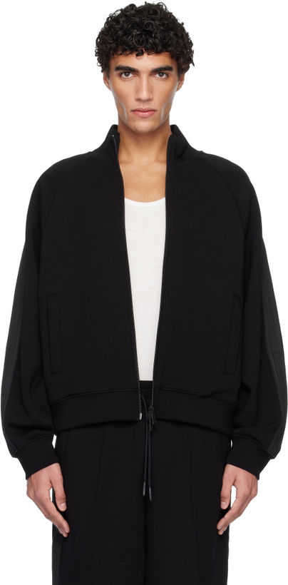 Photo: Dsquared2 Black D2 Tape Zipped Jacket