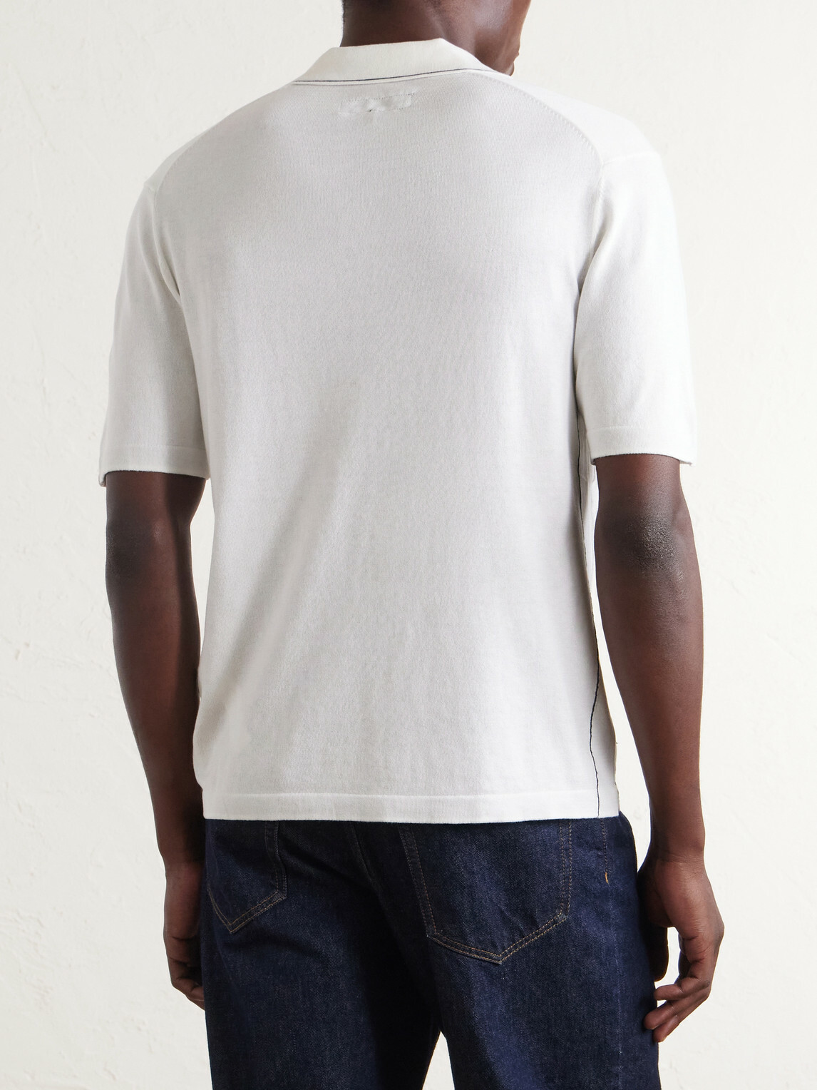 Rag & Bone - Conrad Cotton and Silk-Blend Polo Shirt - White