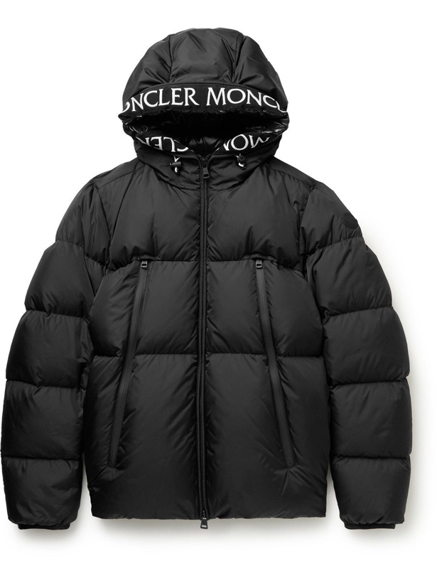 Photo: Moncler - Montcla Grosgrain-Trimmed Quilted Nylon Hooded Down Jacket - Black