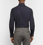 TOM FORD - Midnight-Blue Slim-Fit Cotton-Poplin Shirt - Midnight blue