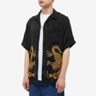 Maharishi Men's Thai Dragon Summer Vacation Shirt in Black