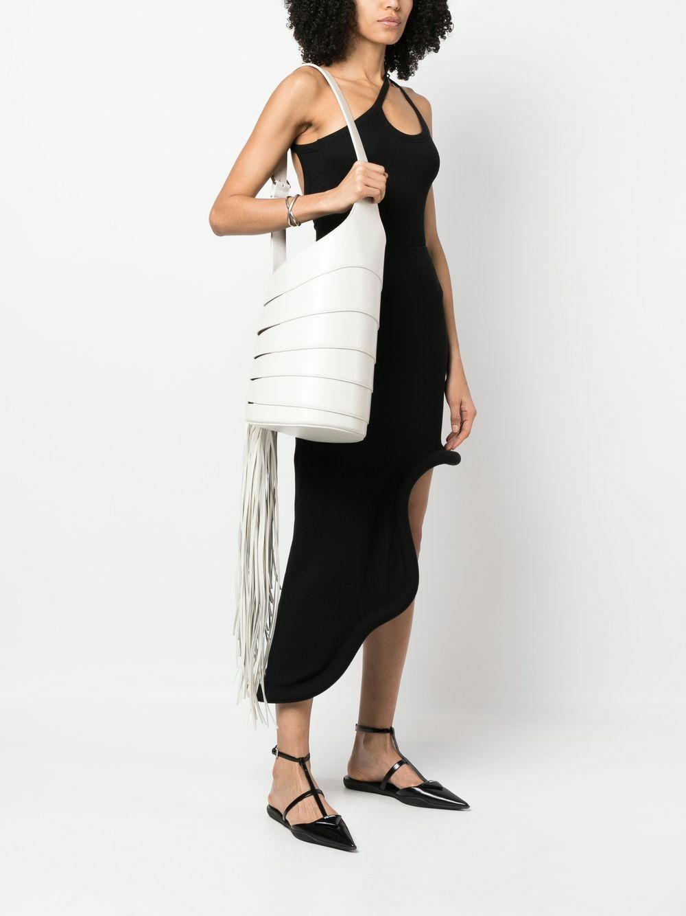 ALAÏA - Babel Leather Fringed Shoulder Bag ALAÏA