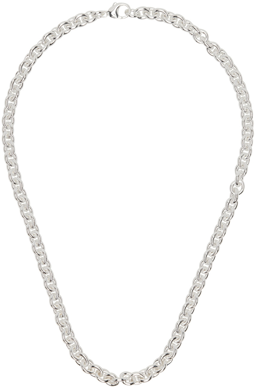 HANREJ Silver Anchor Necklace