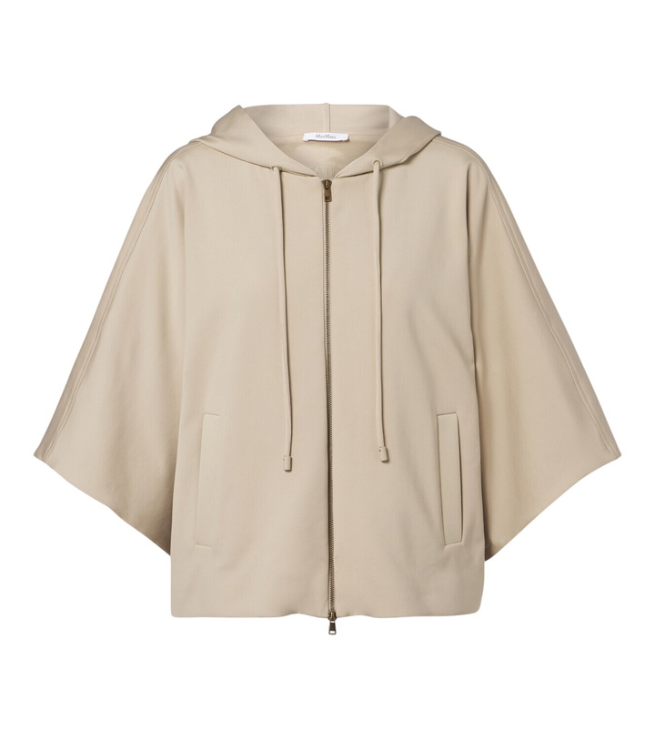 Photo: Max Mara Caped zip-up hoodie