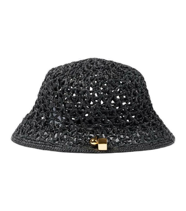 Photo: Jacquemus Le Bob Spiaggia raffia bucket hat