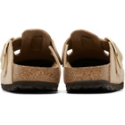 Birkenstock Beige Narrow Boston Big Buckle Slip-on Loafers
