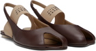 MM6 Maison Margiela Brown Anatomic Numeric Slingback Sandals
