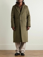 Our Legacy - Robe Melton Wool-Blend Overcoat - Green