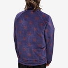 Needles Men's Velour Papillion Track Jacket in Navy/Bordeaux