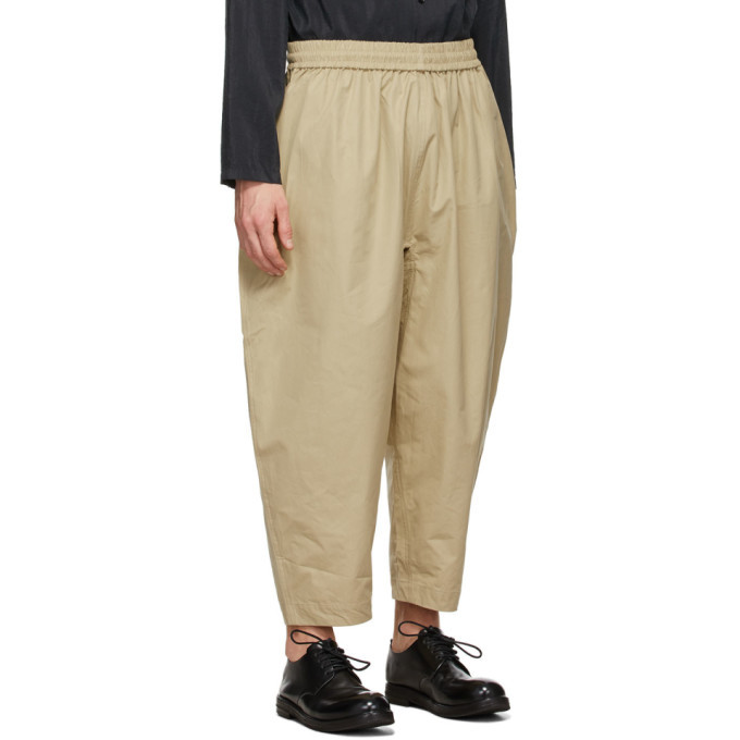 Hed Mayner Beige Cotton Judo Trousers Hed Mayner