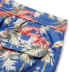 Hartford - Mid-Length Printed Swim Shorts - Blue