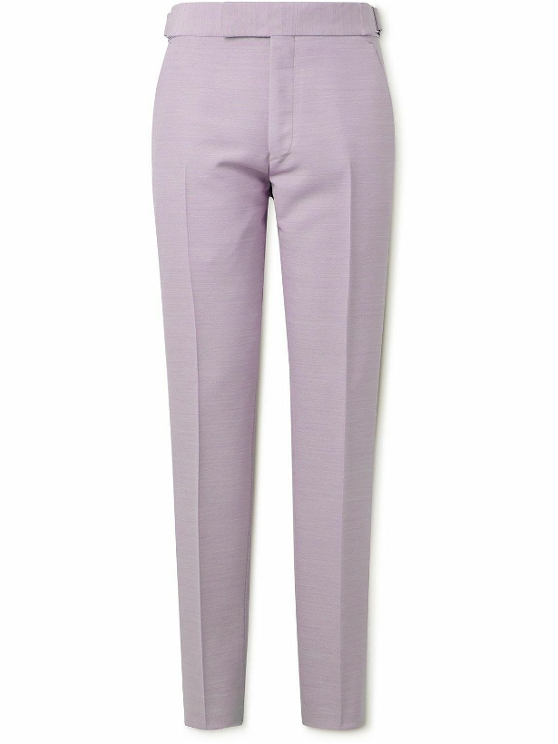 Photo: TOM FORD - Straight-Leg Woven Suit Trousers - Purple